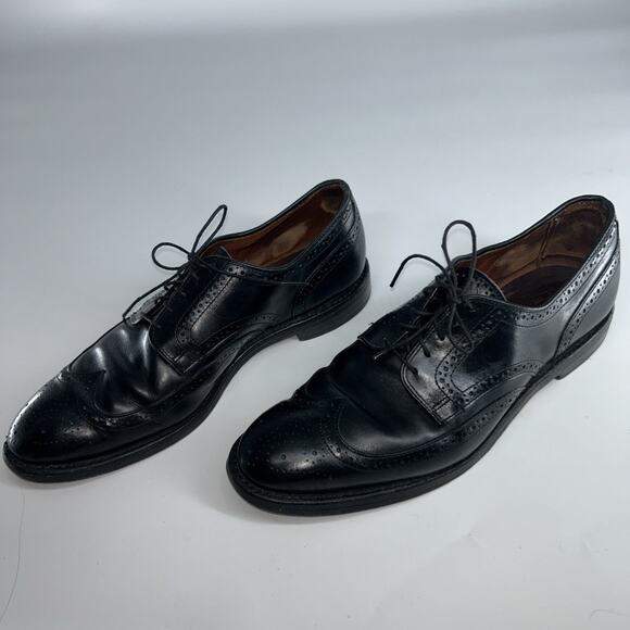 Allen Edmonds Mens Stuttgart Oxford Shoes Black Wingtip Lace Up Leather 10.5 main image 6